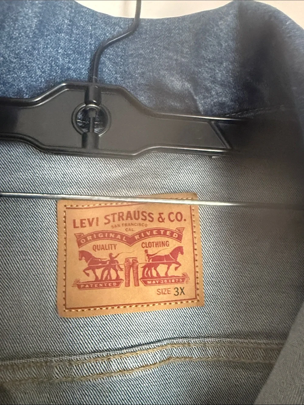 Levi's Blue Denim Jacket - Classic Trucker Style heavy Sz 3X